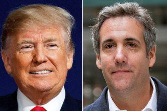 Former President Donald Trump and his former fixer Michael Cohen.