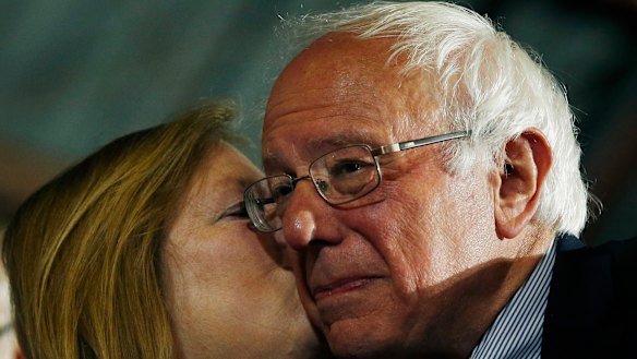 Senator Bernie Sanders with his wife Jane O'Meara in 2016.