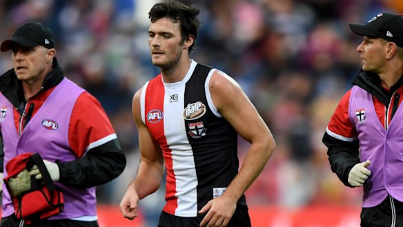 St Kilda's Dylan Roberton felt "wonky" after the practice match.