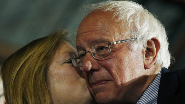 Senator Bernie Sanders with his wife Jane O'Meara in 2016.