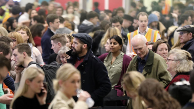 The scene at the closed-down Gatwick airport on Friday.