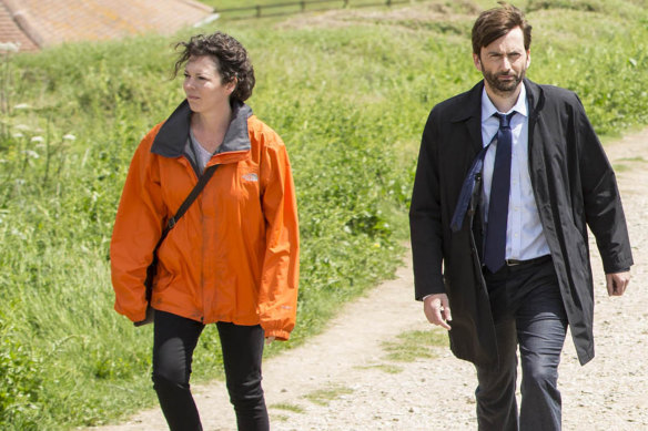 Olivia Colman and David Tennant in Broadchurch.