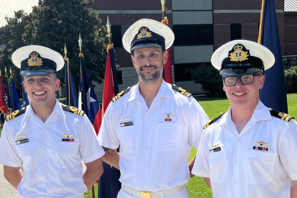 Lieutenant Commander James Heydon, Lieutenant Commander Adam Klyne, and Lieutenant William Hall