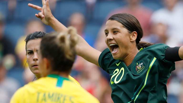 Matildas superstar Sam Kerr scored the last time Australia faced a South American team.