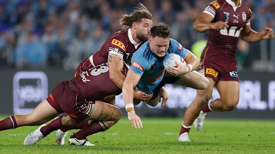 Ethan Strange debuted for the Blues in Origin game one.
