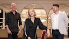 The Pillars, a new tech-focussed networking club in Sydney with  co-founders (left to right) Steve Grace, and Bradley Delamare and (centre) Rosie Cardoe, head of memberships.  Thursday 24th April 2025 AFR photo Louie Douvis .