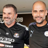 ‘Another exceptional manager’: Pep’s high praise for Postecoglou