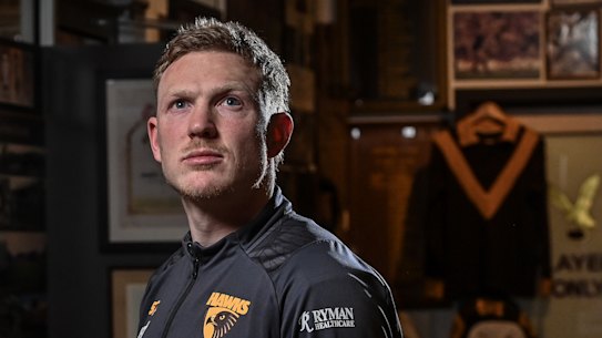 Hawthorn captain James Sicily.