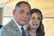 Raphael Geminder and wife Fiona  at the 2023 Melbourne Cub.