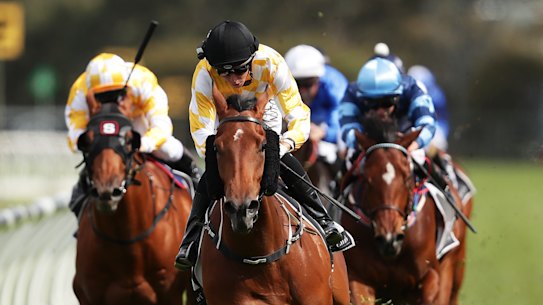 Dame Giselle puts a gap on the field in the Golden Gift.