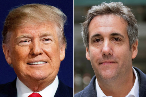 Donald Trump and his former fixer Michael Cohen, who is now a full-time critic of the former president.