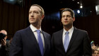 Mark Zuckerberg with Joel Kaplan, Facebook's public policy head in charge of lobbying US politicians and the most prominent Republican in the company.