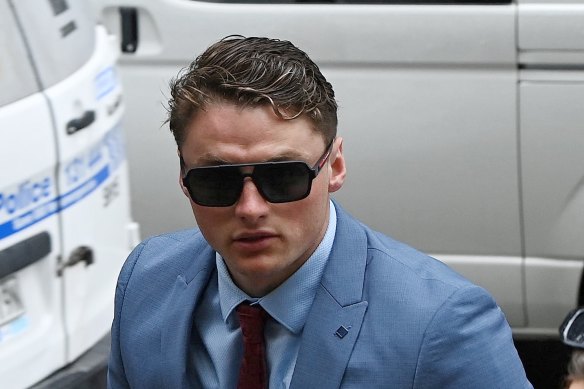 Joel Fitzpatrick Burtt outside court on Monday.