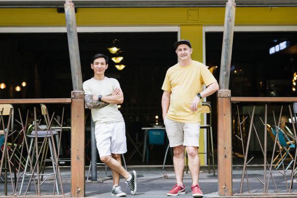 Warisan’s Alfan Musthafa and Nick Wigley.