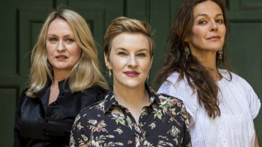 Playwright Kate Mulvany takes the story of Mary Stuart and gives it modern resonance. with actors Helen Thomson (L) and Caroline Brazier (R).