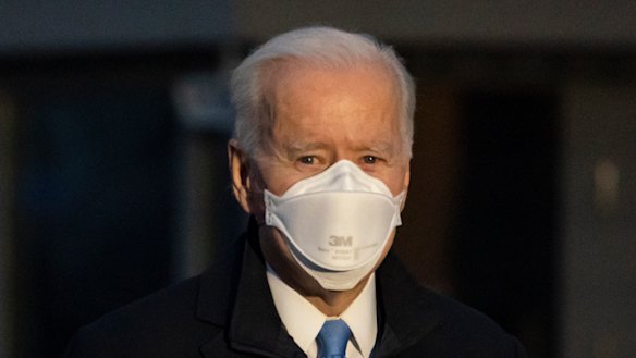 US President Joe Biden pauses to speak with reporters as he walks to Marine One for departure from the South Lawn of the White House.