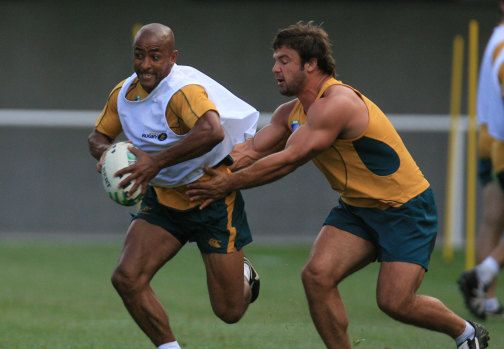 Freier and George Gregan at the 2007 Rugby World Cup.