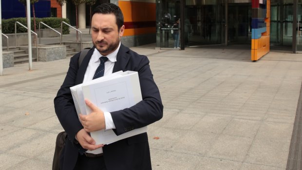 FPA chief executive Dante De Gori leaves the royal commission on Thursday.