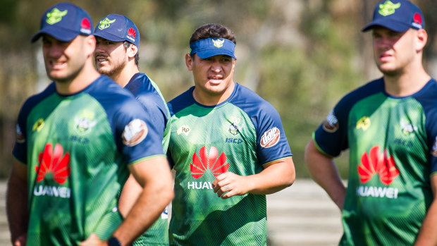 The Canberra Raiders have been slogging it out in the heat.