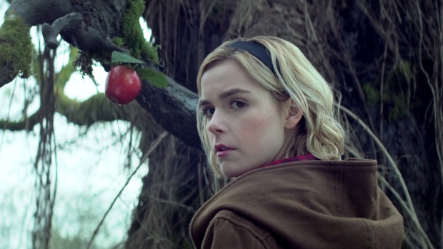 Kiernan Shipka plays the titular character in The Chilling Adventures of Sabrina.