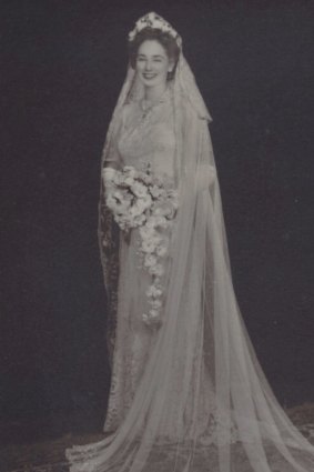 Edwina Bartholomew's grandmother, Millicent Halley, on her wedding day in 1944.