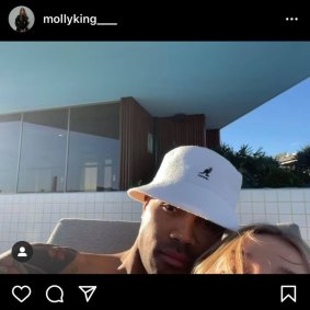 A photo of the couple sunbaking on King’s balcony has disappeared from her Instagram page.