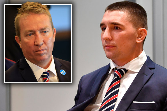 Roosters coach Trent Robinson was frustrated with Victor Radley after being involved in another off-field incident.