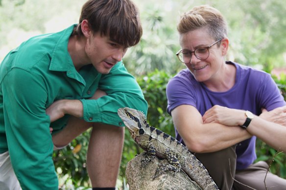 PhD student Sam Gallagher-Becker and Associate Professor Celine Frere.