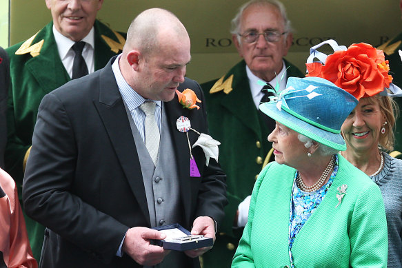 Black Caviar trainer Peter Moody meets the Queen at Royal Ascot in 2012.