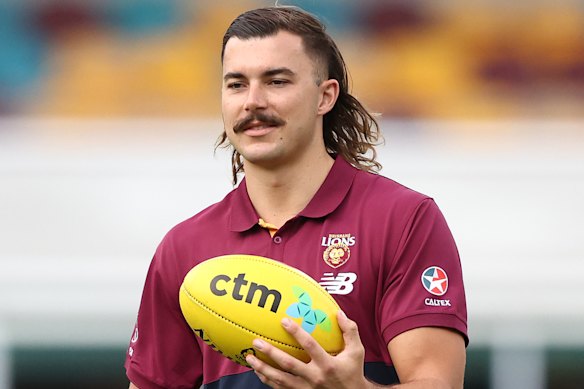 Sam Draper before the Lions’ clash with Collingwood.
