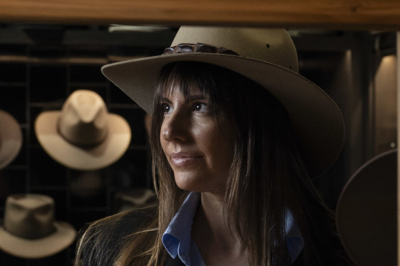 The new chief executive of Akubra at the Strand Hatters store in Sydney.