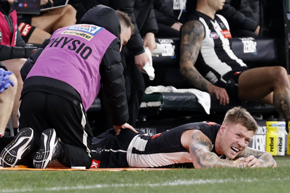 Jordan De Goey will miss Friday night’s clash with the Lions due to a glute strain.