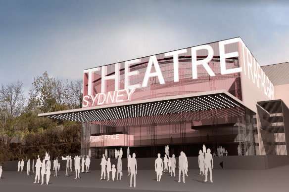 Artist’s impression of Trafalgar Entertainment’s pop-up theatre.