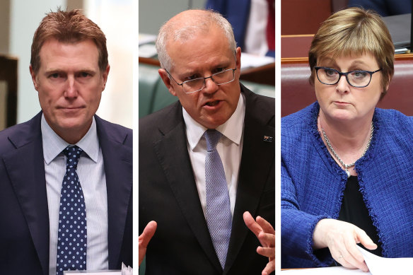 Christian Porter (left) and Linda Reynolds (right) will retain cabinet positions in Scott Morrison’s reshuffle.