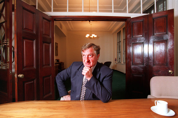 John Elliott in his Collins Street office. 