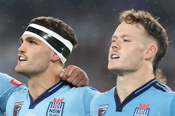 Origin halves Nathan Cleary and Ethan Strange will go head-to-head on Saturday.