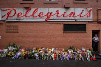 Melbourne covered the cafe with flowers in the days after the 74-year-old's death.