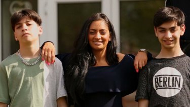 Jill, one of the mums featured on Mums Gone Wild: Embarrassing Parents, pictured with her two sons.