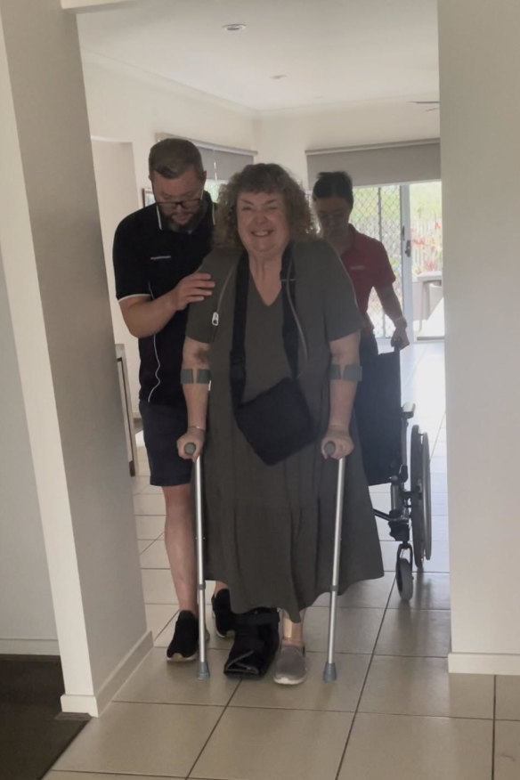 The day in October 2023 when Grafton started walking again after her accident.