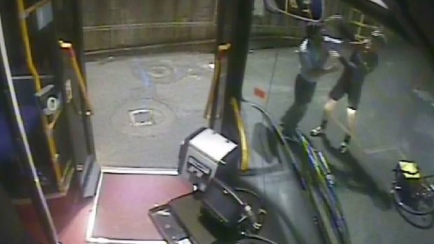 A cyclist has been charged with assaulting a bus driver.