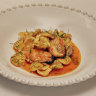 Orecchiette pasta with mussels and ’nduja.