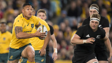 Former league star Israel Folau was outstanding for the Wallabies following his transition to the 15-man game.