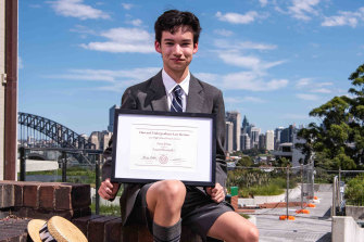 Aaron Rucinski, winner of the Harvard Undergraduate Law Review essay competition, at school at Shore.