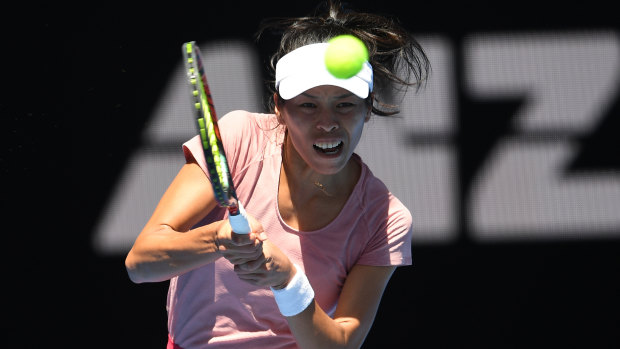 Handful: The unconventional Hsieh Su-Wei is a tricky opponent.