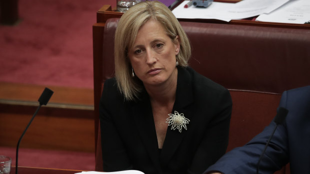 Senator Katy Gallagher, who is waiting on the High Court to rule if she is eligible to sit in parliament.