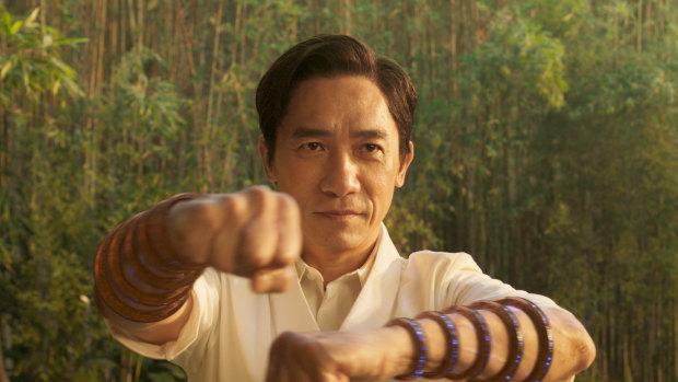 Screen legend Tony Leung plays Shang-Chi’s father Xu Wenwu. 
