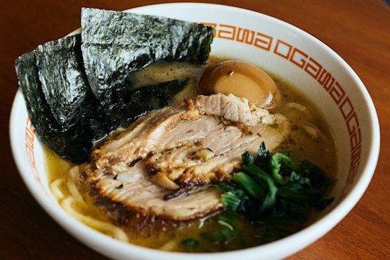 Cafe Ogawa imports its broth from Yokohama.