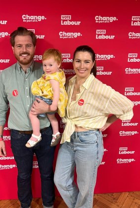 Australian Labor campaigner David Nelson, pictured with daughter Sunday and partner Rachaell, played a key role in Keir Starmer’s victory strategy.