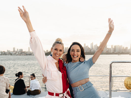 Nikki Phillips and Abbey Way had a ball aboard Mischief for Magnum Luxe launch.