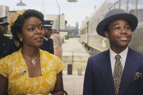 Danielle Deadwyler and Jalyn Hall in a scene from Till.